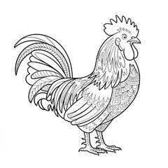 rooster isolated on white background