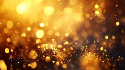 Golden Bokeh Background for Celebration or Event