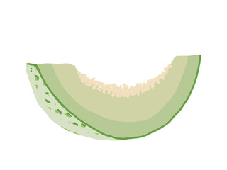 カットしたメロンのイラスト