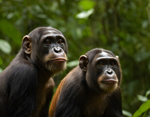 monkeys on the forest