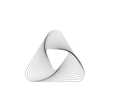 simple stroke triangle geometric shaped illustration