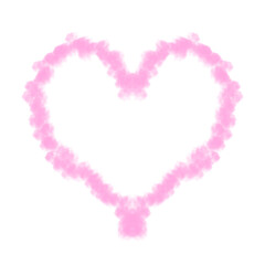 pink heart made of flowers