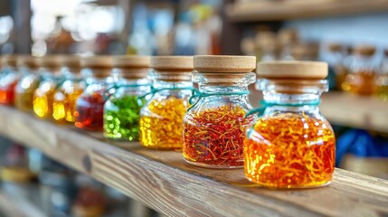Colorful Jars of Spices