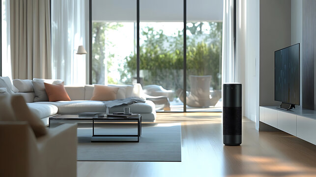 A smart personal assistant robot, office with robot scheduling meetings and organizing tasks, Work-tech style