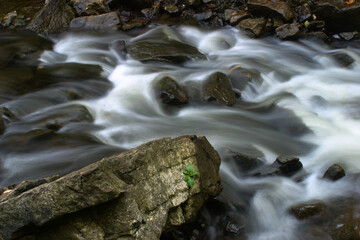 slow motion of water river