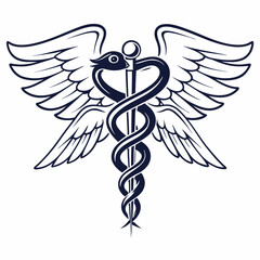 Fototapeta premium caduceus medical symbol