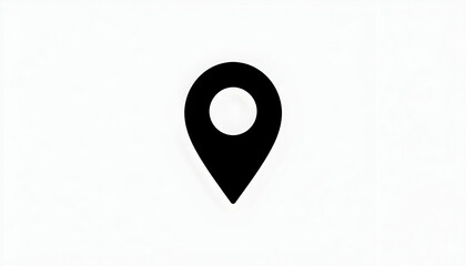 Location Pointer Icon Isolated on White Background Representing Place Finding