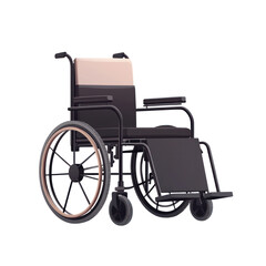 Fototapeta premium Modern wheelchair cutout background in stylish furniture setting indoor environment concept illustration