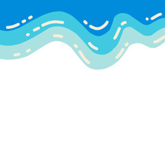 Abstract Cute water splash wave in the beach vector. Minimalist copy space with ocean sea water vector background seamless pattern	
