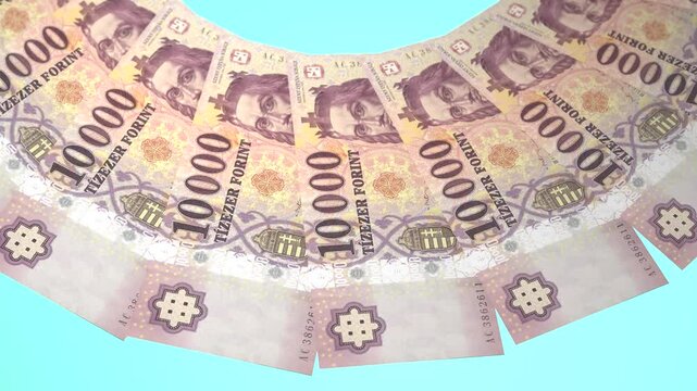 Refined Looping Design 10000 Forint Curency of  Hungary