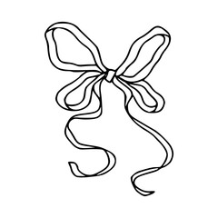 abstract ribbon bow vector design