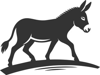 Donkey silhouette animal vector