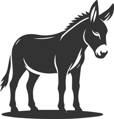 Donkey silhouette animal vector