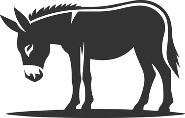 Donkey silhouette animal vector
