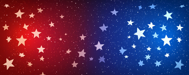 Abstract Starry Night: A stunning abstract showcasing a celestial dance of stars, a visual symphony in red and blue. The scene evokes a sense of mystery and wonder.