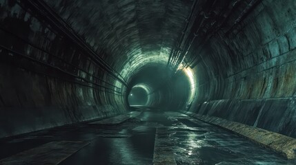 Mysterious Glowing Spiral Tunnel