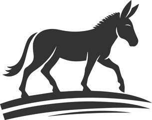 Donkey silhouette animal vector