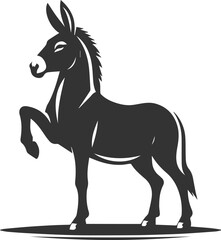Donkey silhouette animal vector