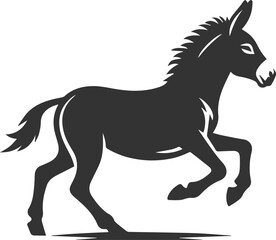 Donkey silhouette animal vector