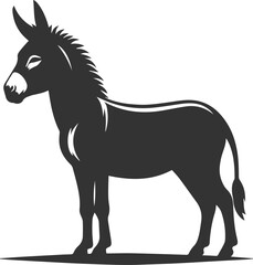 Obraz premium Donkey silhouette animal vector