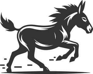 Donkey silhouette animal vector