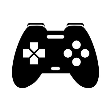 Vector games icon. black game controller symbol with trendy flat style icon for web site design, logo, app, UI isolated on white background