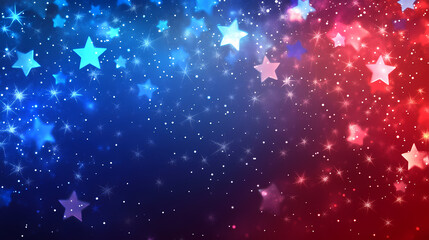 Fototapeta premium Abstract Starry Celebration: A vibrant and celebratory image featuring an array of stars and a spectrum of colors, evoking a sense of wonder, festivity, and the beauty of abstract artistry.