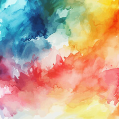 Watercolor Abstract Swirls in Vibrant Hues