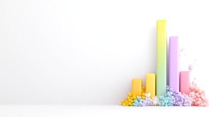 Pastel chart graphic design