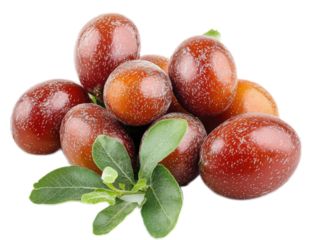 Red onion sliced in half showing purple rings, isolated on white background