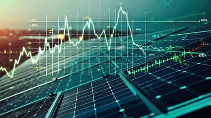 Innovative Solar Energy Data Performance Metrics and Financial Graphs Showcasing Renewable Technology and Sustainability in Modern Energy Solutions - Powered by Adobe
