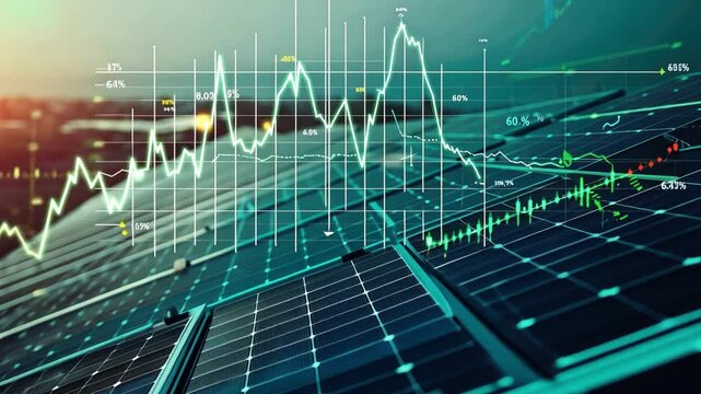 Innovative Solar Energy Data Performance Metrics and Financial Graphs Showcasing Renewable Technology and Sustainability in Modern Energy Solutions - Powered by Adobe