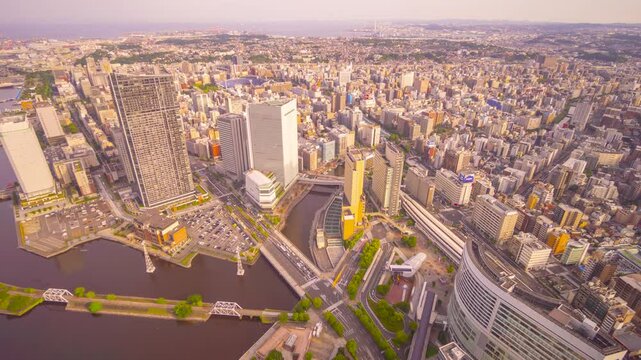 ワイドで望む横浜・タイムラプス