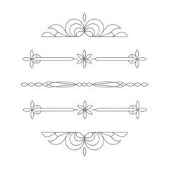set of decorative elements