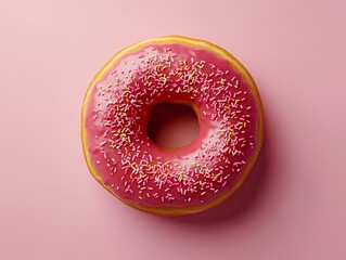 donut with pink sprinkles