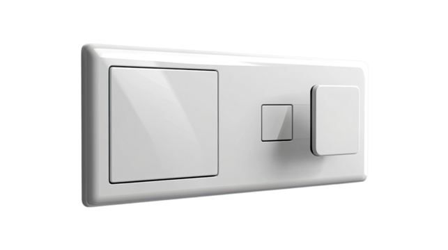 Minimalist Wall Switch Design: A close-up of a sleek, modern light switch panel, a fusion of minimalist design and functionality.