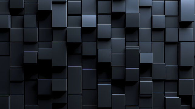 Abstract Cube Pattern: A captivating abstract image featuring a tessellated pattern of dark gray cubes, creating a stunning visual effect with its geometric precision and modern aesthetic.