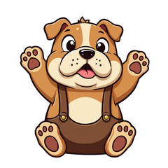 Obraz premium Bulldog Gym mascot design vector illustration logo