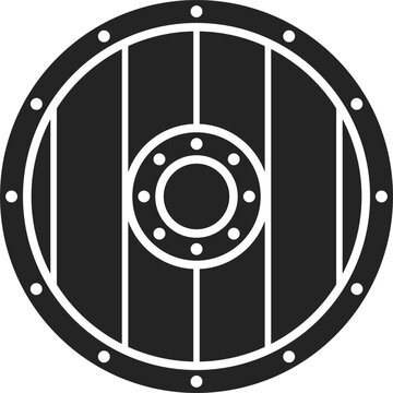 viking shield vector round shape