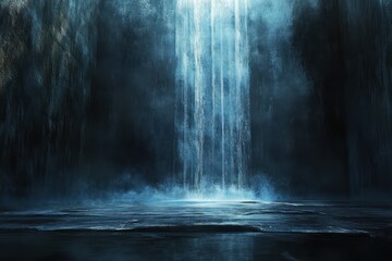 Mystical waterfall cavern