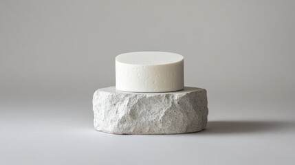 Abstract Product Display Against Gray Background