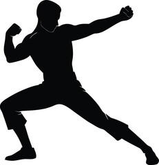 silhouette of a man running