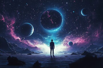 Obraz premium High-quality visual capturing the beauty of the cosmos and its mysteries.