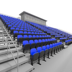Fototapeta premium 3d render Bleachers design element. Furniture