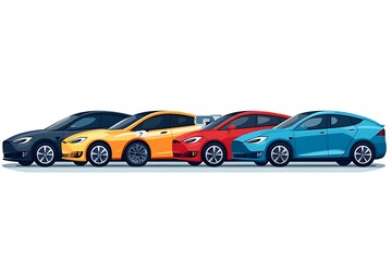 Electric Cars in a Row