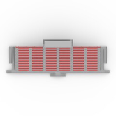 3d render Bleachers design element. Furniture