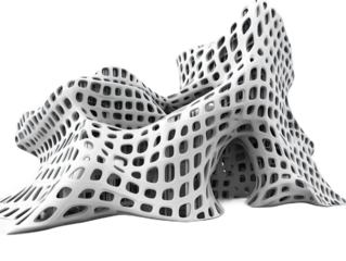 Japanese-inspired minimalist home with sliding paper screens, wooden verandah, and zen rock garden, isolated on white background