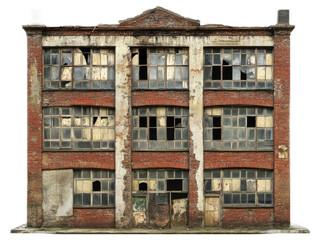 Japanese-inspired minimalist home with sliding paper screens, wooden verandah, and zen rock garden, isolated on white background