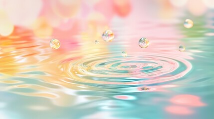 Captivating water ripples serene environment abstract photography colorful reflection