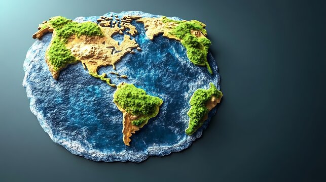 Earth Globe Graphic, Elevated View, Nature